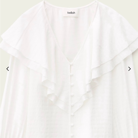 ba&sh White Ruffled Blouse - Picture 4 of 9